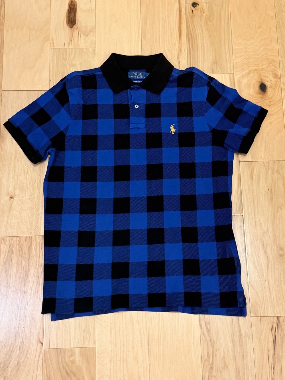 Polo Ralph Lauren Men’s Custom Slim Fit Plaid Mesh Polo Shirt